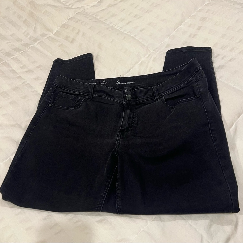 Lane Bryant black skinny jeans size 18